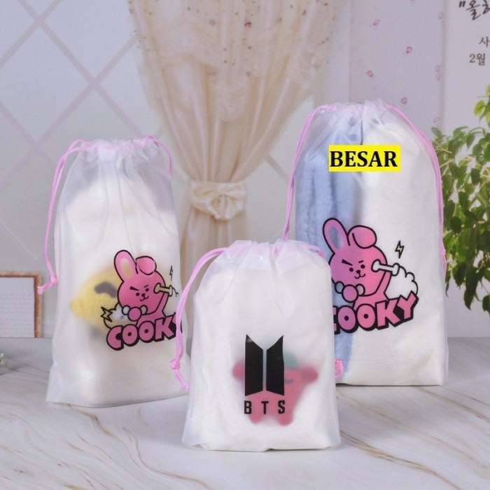 Travel Pouch Organizer Bag Serbaguna Tas Kantong Serut Anti Air MGM235