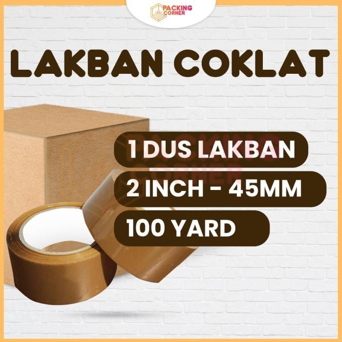 

Sale 1 Dus Lakban Coklat 2 Inch 100 Yard 45Mm 48Mm Gojek Grab Termurah 1Dus