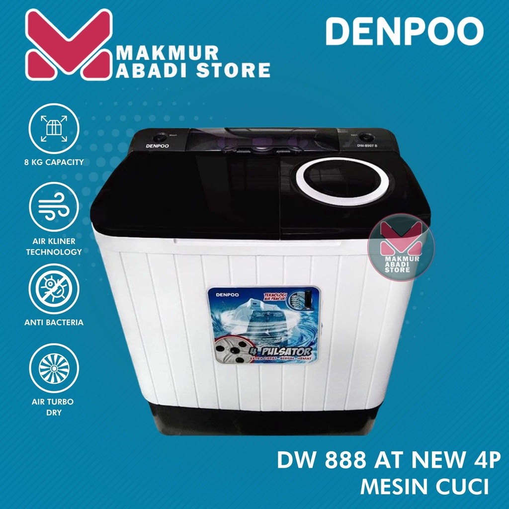 Denpoo Mesin Cuci 2 Tabung DW 888 AT NEW