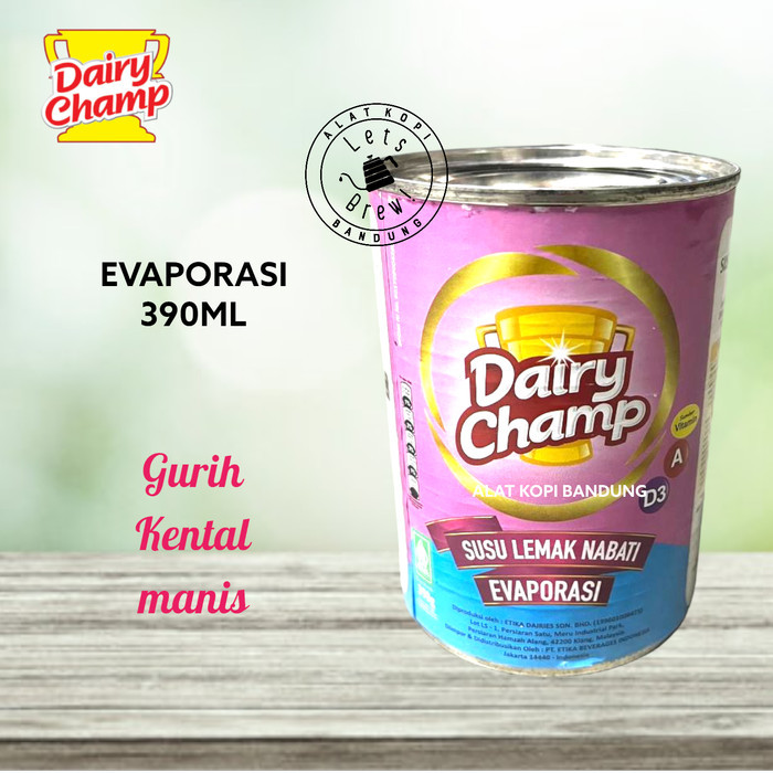 

Dairy Champ Evaporasi 390ml / Susu Evaporasi Dairy Champ / Evaporasi