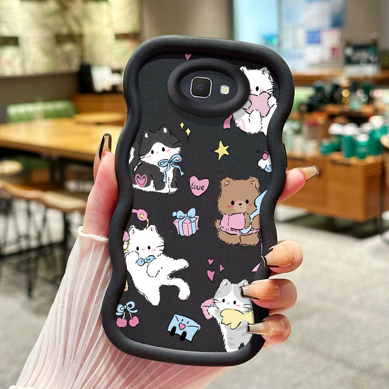 Casing Hp Untuk Samsung J7 Prime Case Casing hadiah silikon HP Softcase kucing Macaron Cesing Kesing