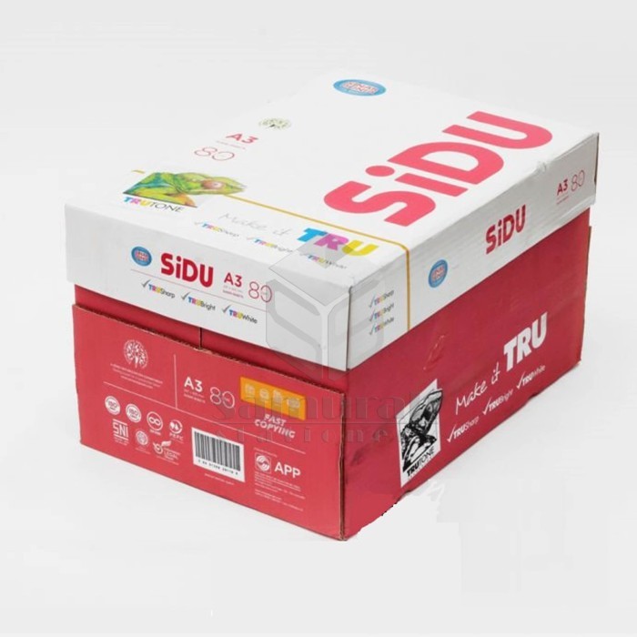 Kertas HVS Sinar Dunia A3 80 / HVS Sidu A3 80 / Kertas Sidu A3 80 Gsm