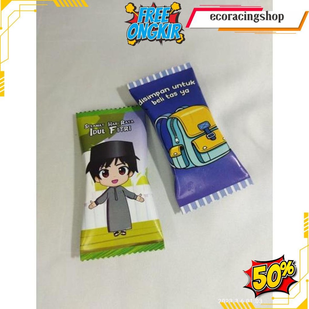 

(Isi 100Pcs) Amplop Lebaran Model Permen Siap Pakai 100Pcs Angpao Uang Thr Idul Fitri Parcel Snack Hari Raya Original Produk