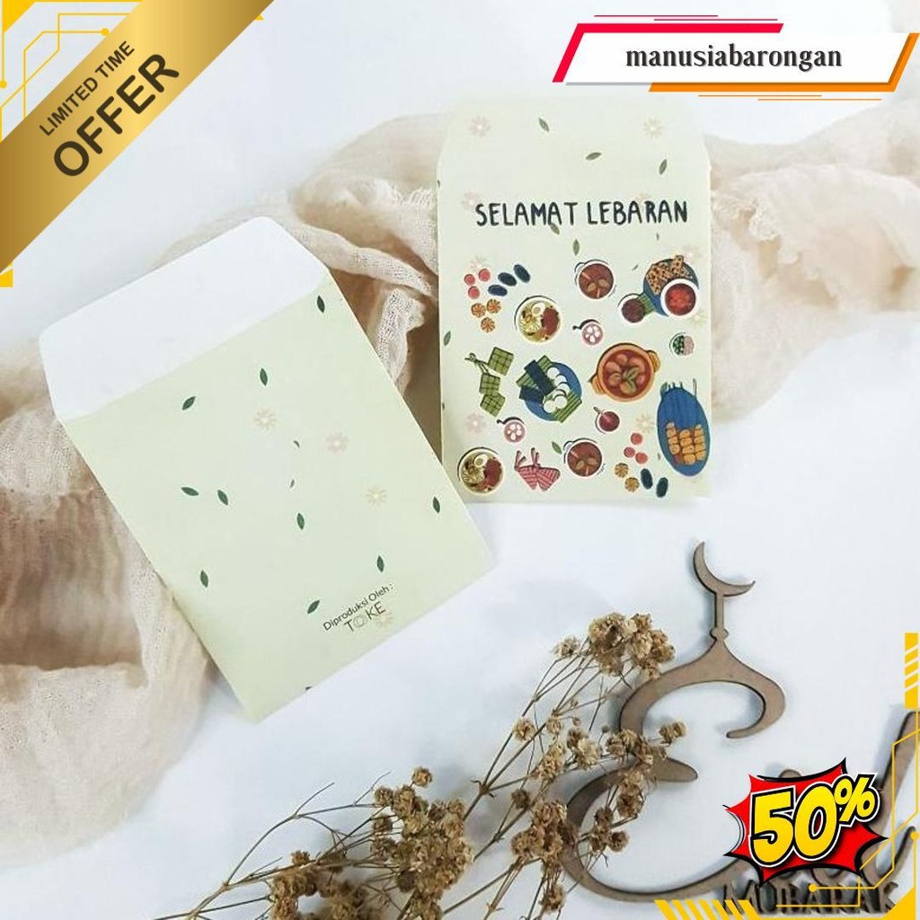 

(Isi 10-50Pcs) Amplop Lebaran/Amplop Thr Idul Fitri Kecil Uang Lipat Siap Kirim