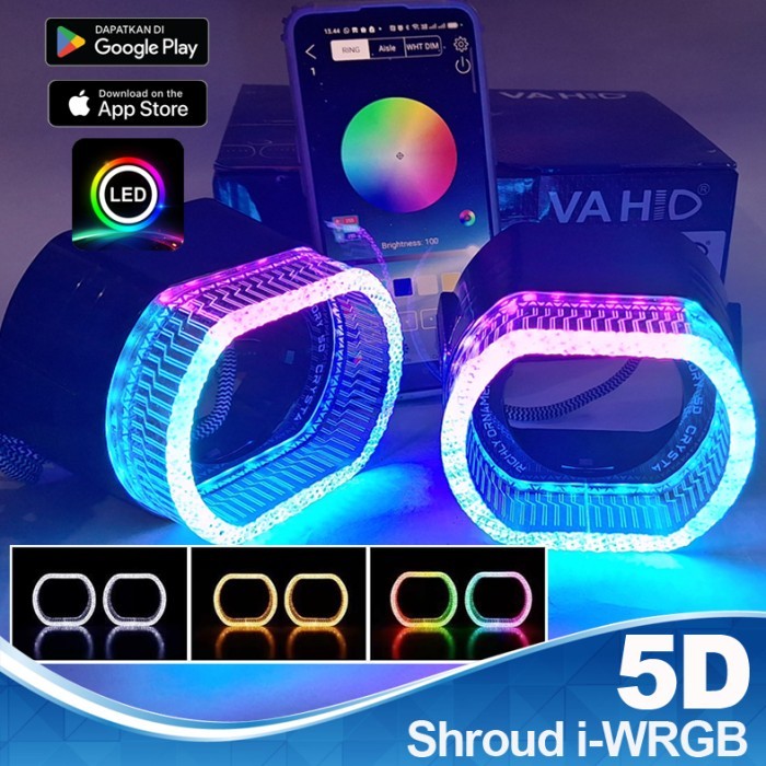 5D Shroud RGB Matrix Glory Vahid Projector Case Bluetooth Apps Operate