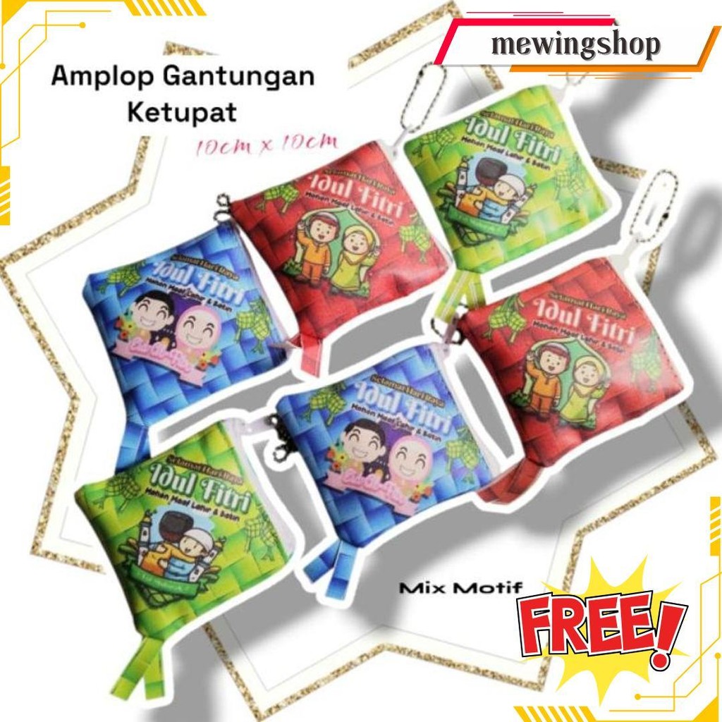 

( Dapat 12 Pcs) Angpao Thr Kupat Lebaran Dompet Amplop Terbaru Kupat Lucu Original Produk