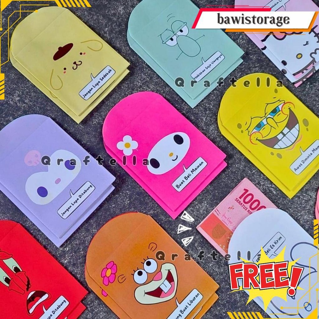 

Amplop Lebaran Viral 2025 Motif Sanrio Spongebob || Angpau Lebaran || Amplop Idul Fitri 2025 || Amplop Unik Antimainstream Termurah Banget
