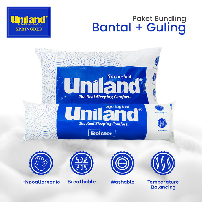 Bundling Uniland Bantal Dacron Silicon + Guling Dacron Silicon