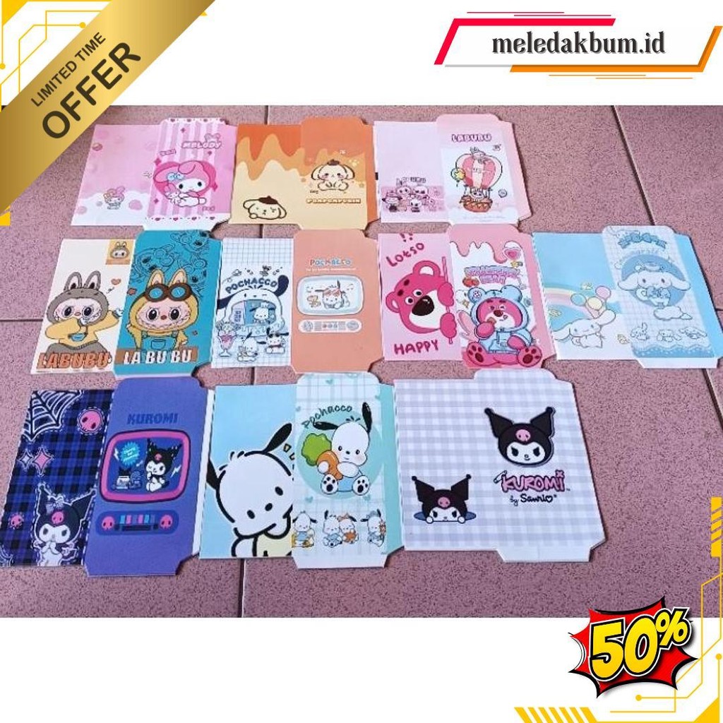 

100 Lembar Amplop Muslim Jumbo Dapat 10 Motif Murah (Free Plastik) Original Produk