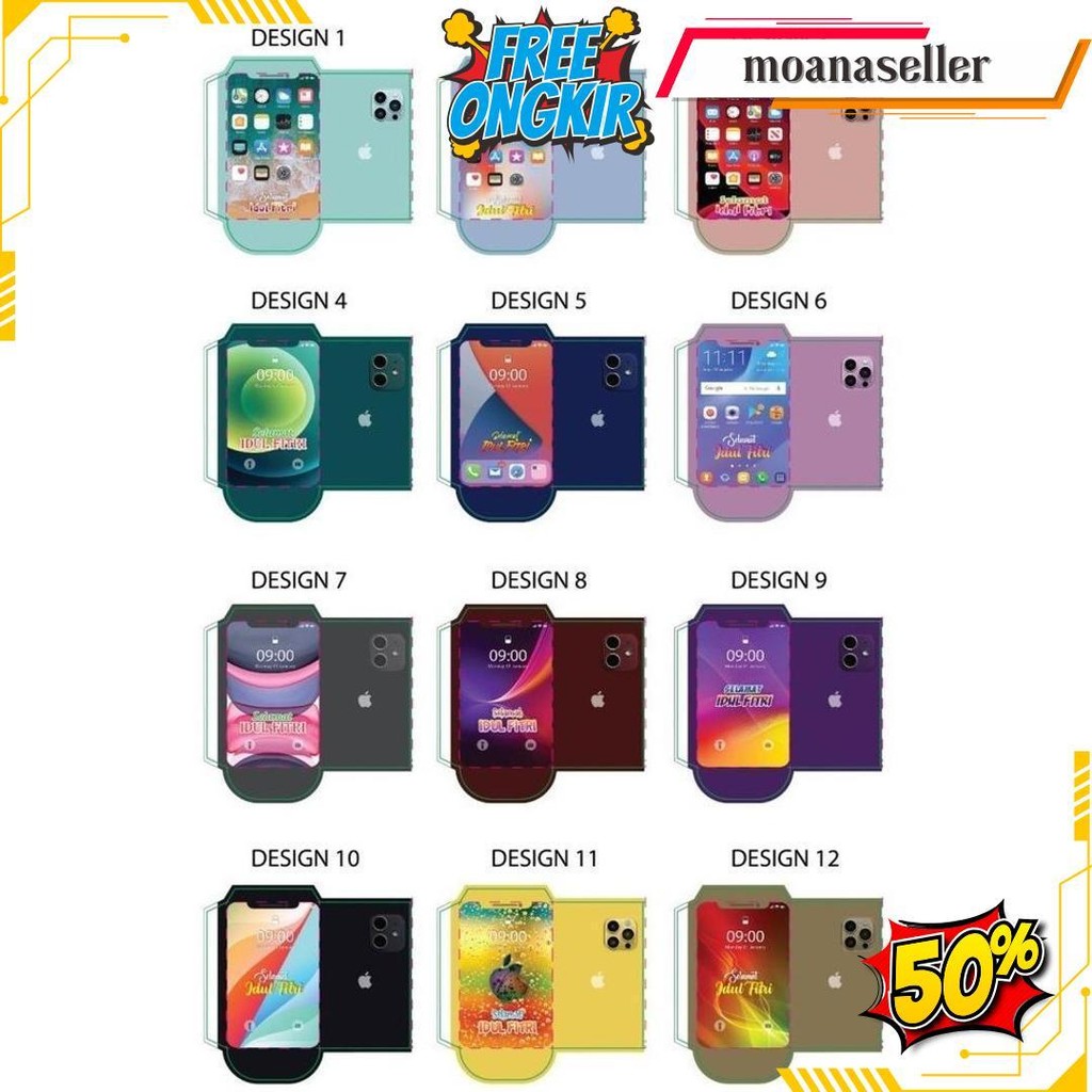 

Amplop Ampau Lebaran Motif Iphone Uk Medium Isi 100 50 10 Lembar - Iphone Mix, 100 Lembar Terlaris