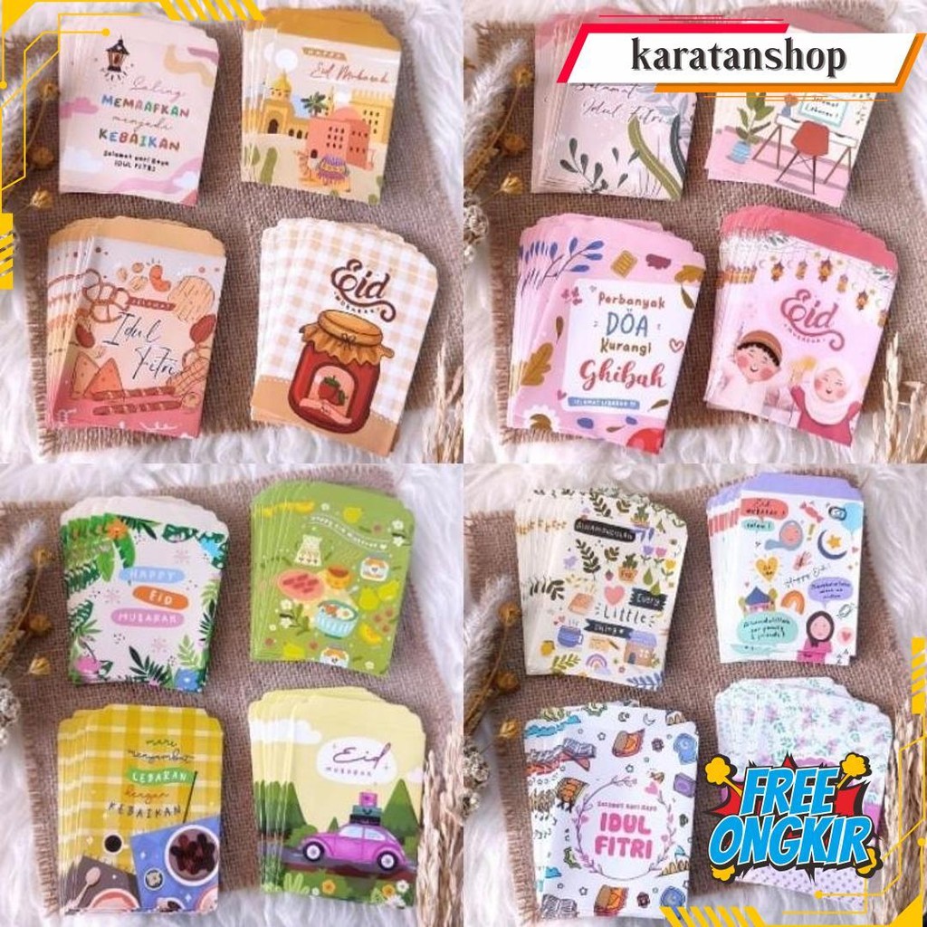 

(Isi 10) Amplop Lebaran 2025 Motif Selamat Idul Fitri, Jajanan Unik & Lucu Siap Kirim