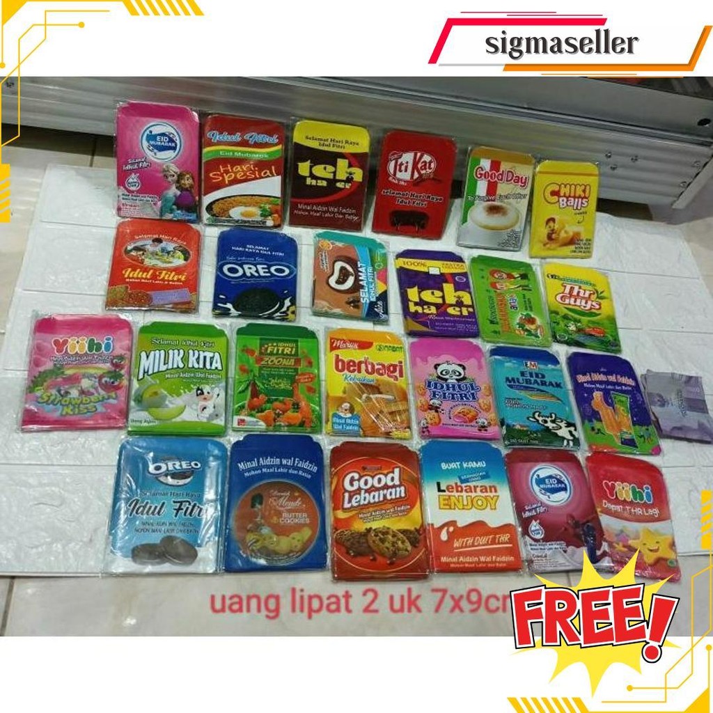 

Bisa Pilih Amotif 10Lembar Amplop Lebaran Medium Snack 7X9Cm Gratis Ongkir