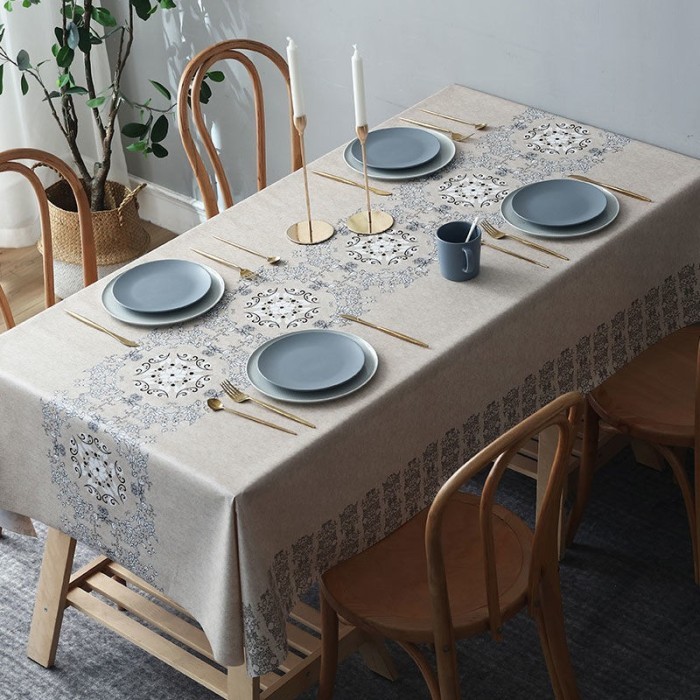 TAPLAK MEJA ANTI AIR PREMIUM - TABLE CLOTH PREMIUM - TAPLAK BOHEMIAN