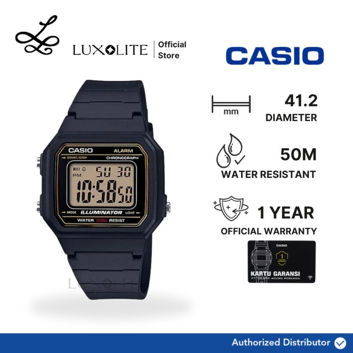 Jam Tangan Unisex Casio Classic Illuminator Chronograph W-217H-9Av