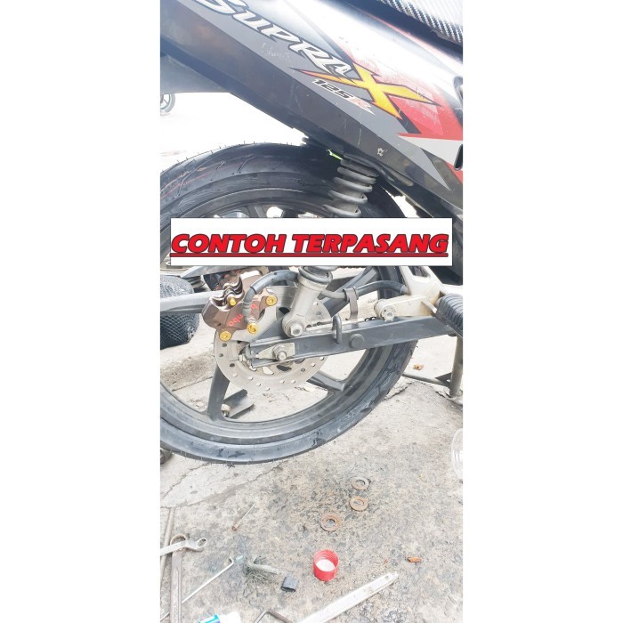 Hemat Breket Kaliper 2P Belakang Honda Supra X125Dd Bahan Aluminium Full Cnc
