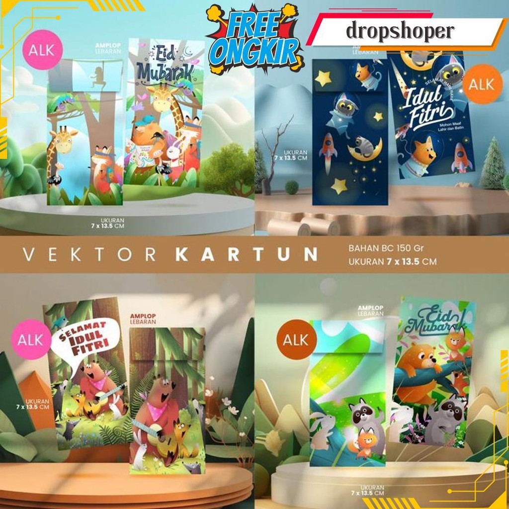 

Amplop Lebaran Premium (Isi 100Pcs) | Bahan 150 Gsm | Isi 4 Desain (Sesuai Tema) Cod