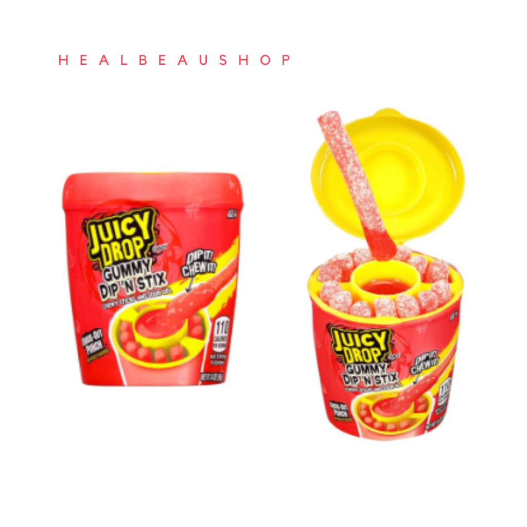 

Juicy Drop Dip N Stix Sweet Gummy Stis W Sour Dipping Gel USA