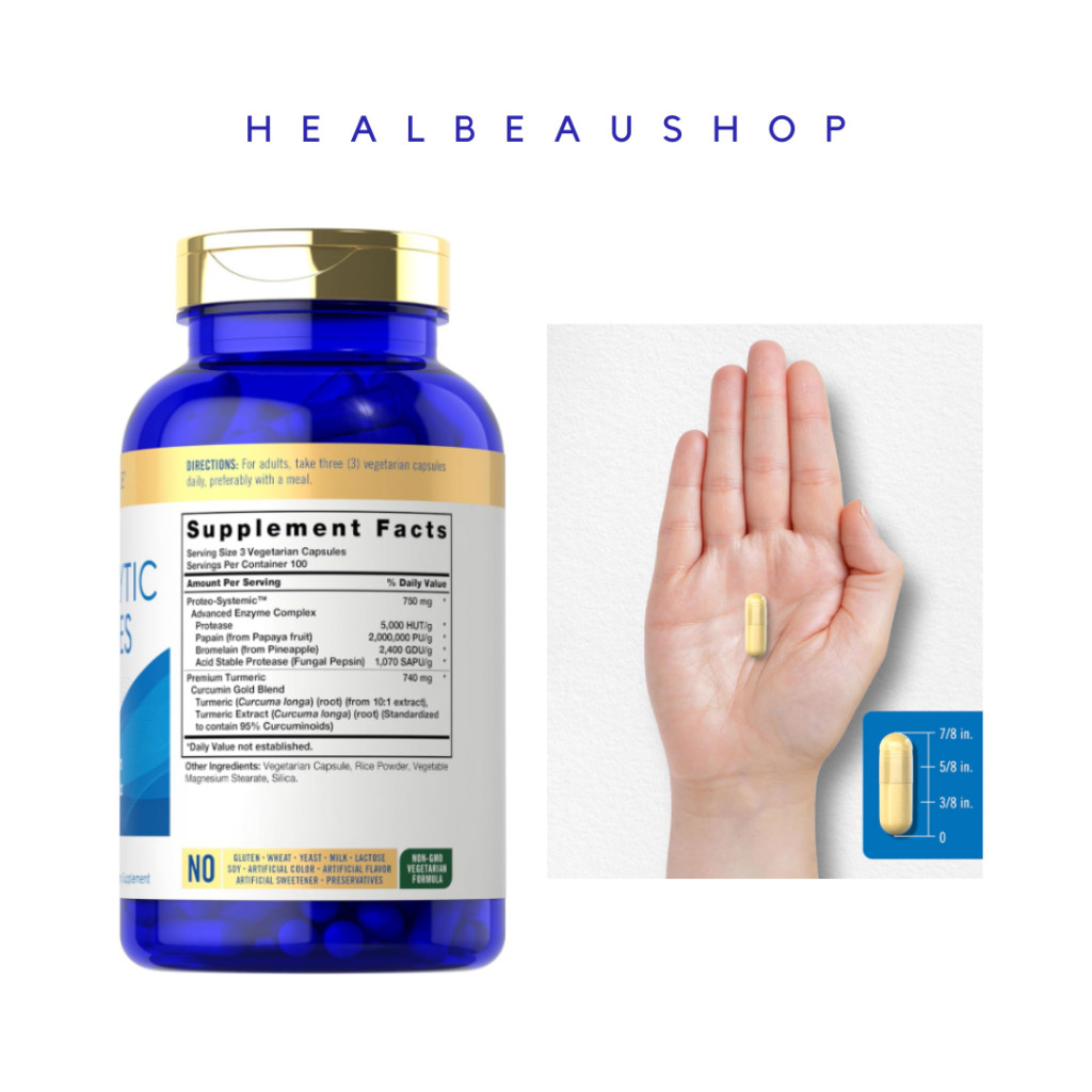 Carlyle Proteolytic Enzyme Protease Papain Bromelain Pepsin Enzim Pencernaan 300caps