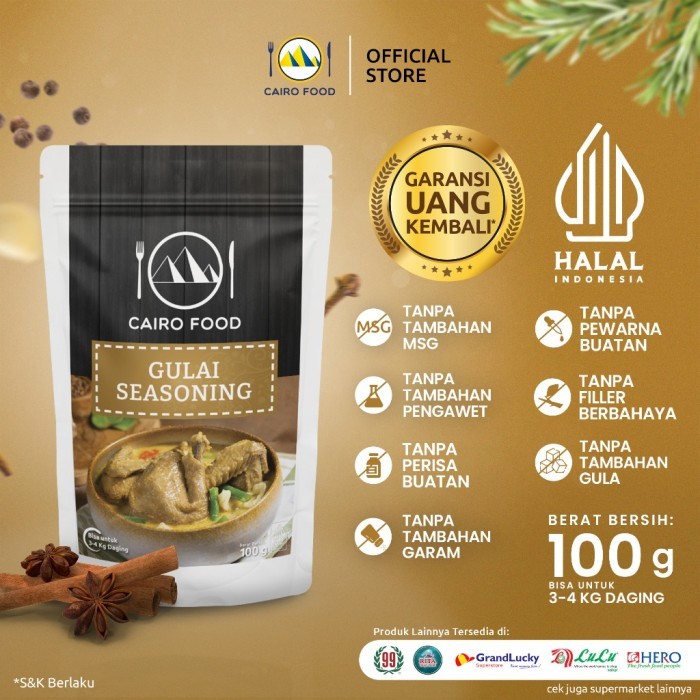 

TERLARIS BUMBU GULAI CAIRO FOOD - 100 GRAM MURAH!!! MURAH