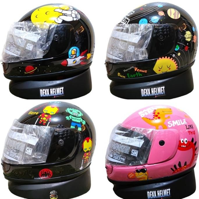 HELM FULL FACE ANAK USIA 3 - 8 TAHUN KARAKTER LUCU SNI