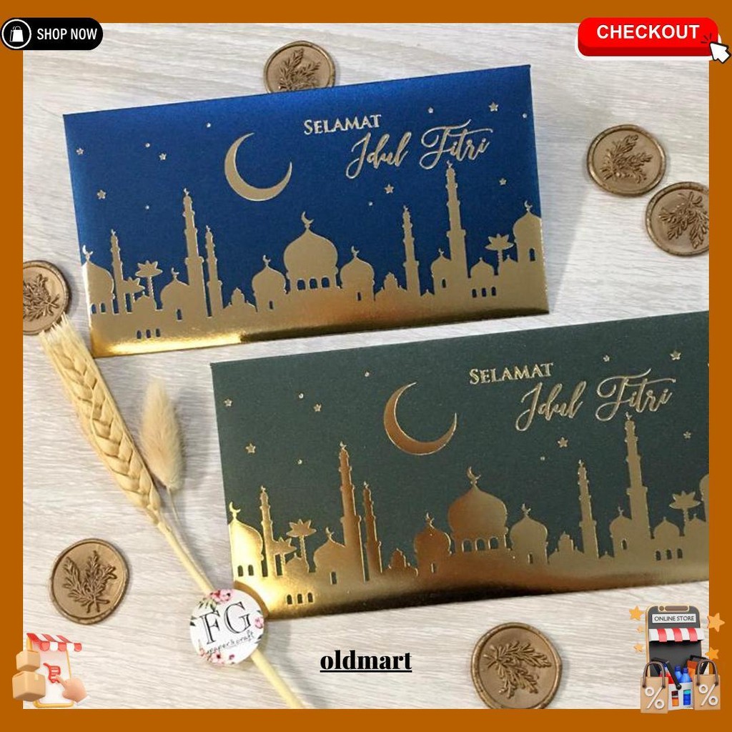

Amplop Lebaran Idul Fitri Elegant Ramadhan Mosque 5Pcs By Fgpaper Original Produk
