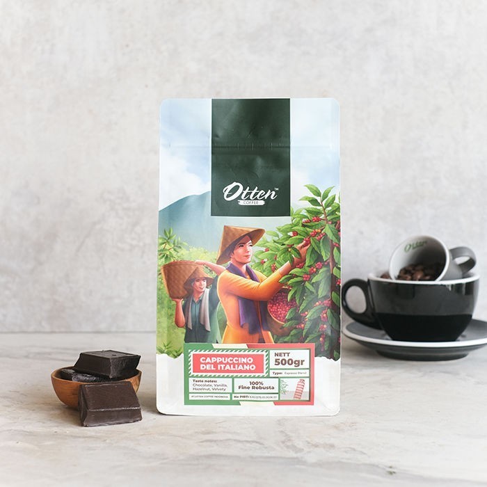 

Cappuccino Del Italiano - Kopi House Blend 500Gr - Commercial Blend - Biji / Bubuk Kopi Coffee