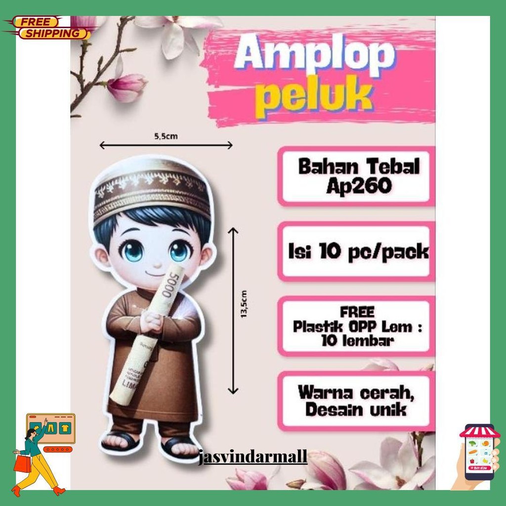 

Amplop Peluk Lebaran Isi 10Pc/Pack Bahan Ap 260Gr Gratis Ongkir