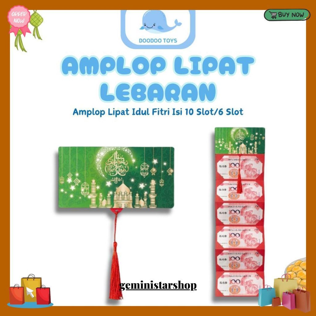 

Amplop Lipat Lebaran Idul Fitri Isi 10 Slot / 6 Slot - Amplop Thr Tarik Slot / Amplop Idul Fitri Premium Import - Angpao Lipat Eid Mubarak 2024 - Amplop Jumbo Angpao Lebaran Idul Fitri Kekinian / Unik - Amplop Lebaran Bisa Di Tarik - Amplop Thr Lipat Bisa