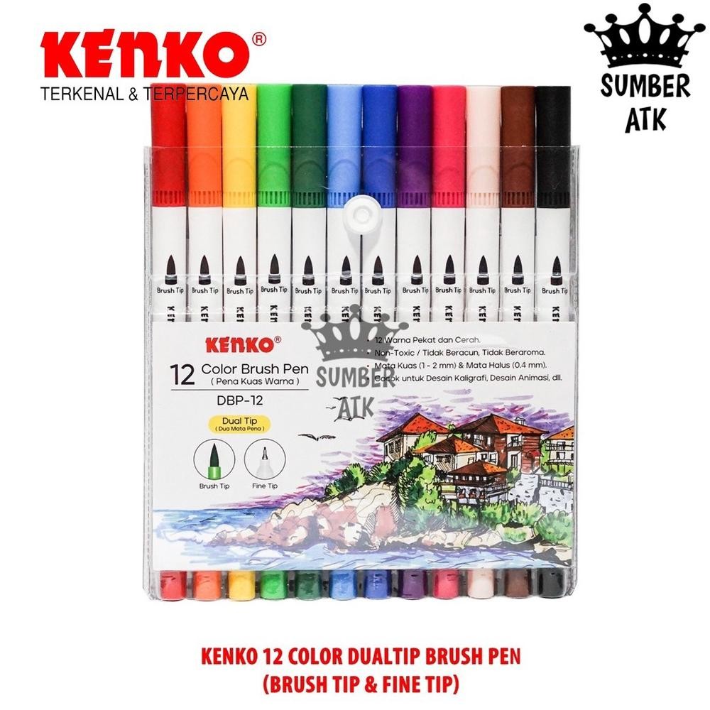 

SPECIAL Color Brush Pen / Pena Kuas Warna KENKO DBP-12 / 12 Warna / Color gs-56