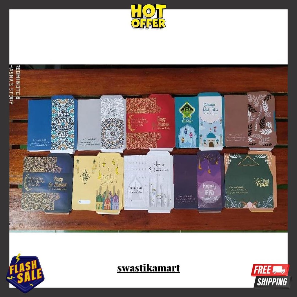 

100 Lembar Amplop Lebaran Panjang Lembaran(Belum Dilem) Termurah Banget