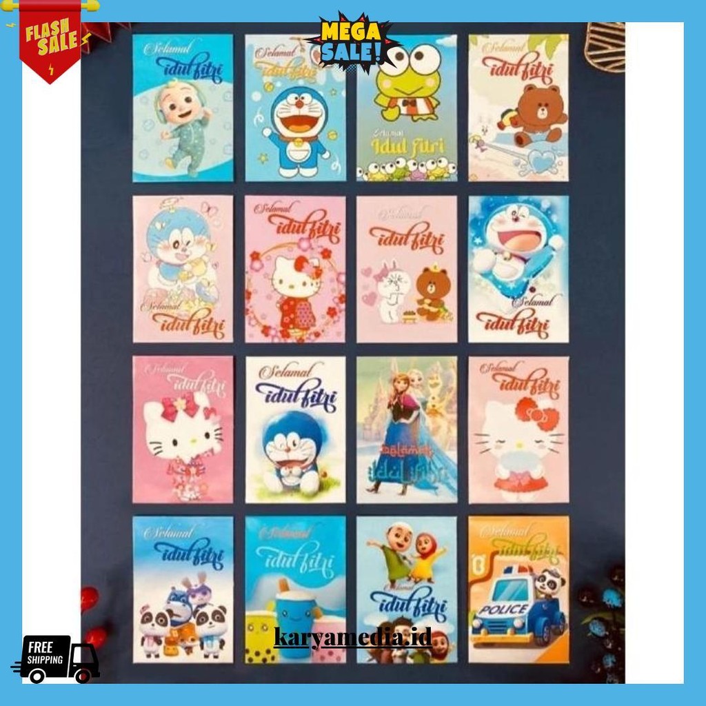 

( Kemasan Mika) Amplop Lebaran 2024 Isi 50Pc Angpau Lebaran Hr An Karakter Isi 50 Pc Bisa Cod
