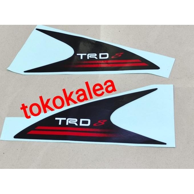 Promo Stiker depan spion mobil toyota AGYA TRD S warna hitam cutting sticker COD