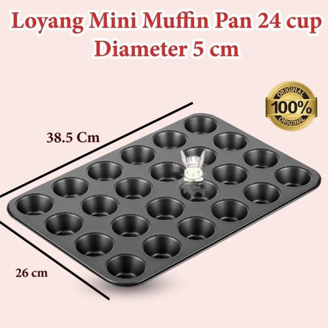 LOYANG MINI MUFFIN PAN 24 CUP ANTI LENGKET