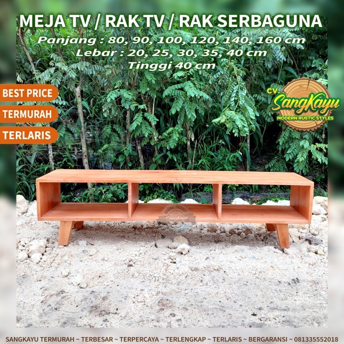 Meja Tv Minimalis Modern Murah Rak Tv Rak Serbaguna Tv Stand Kayu Asli