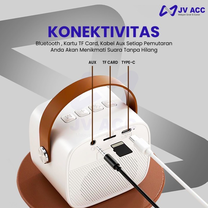 NVN-KTV1 SPEAKER BLUETOOTH MICROPHONE SET KARAOKE KTV WIRELES PORTABLE