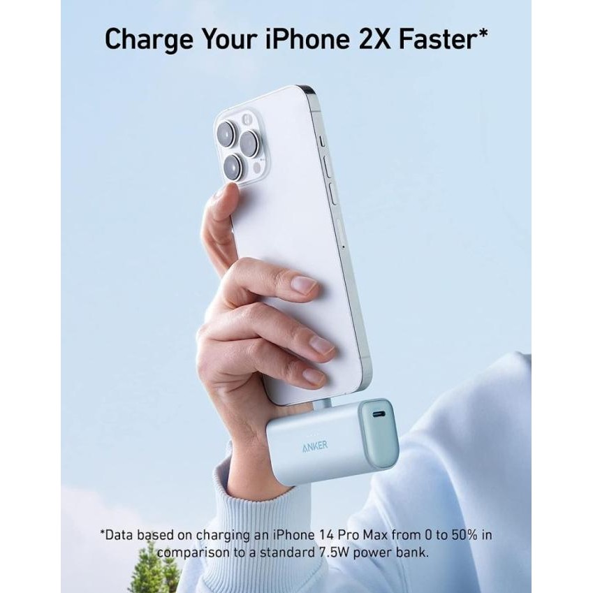 Anker Powerbank Nano Powerbank Mini 22.5W Type C / 12W Lightning Terlaris