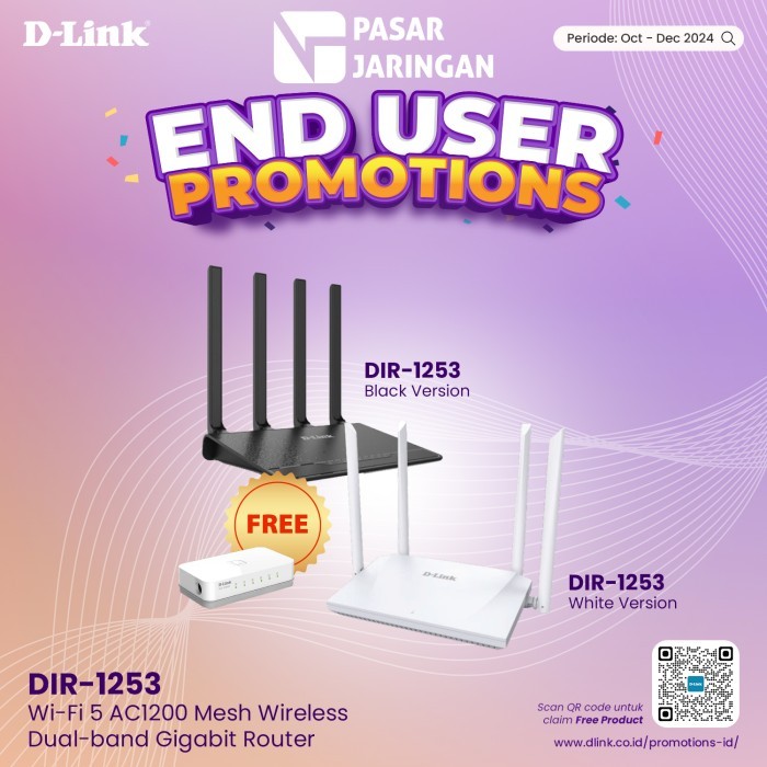 Terbaru Dlink Dir-1253 Ac1200 Mu-Mimo Mesh Wireless Gigabit Router
