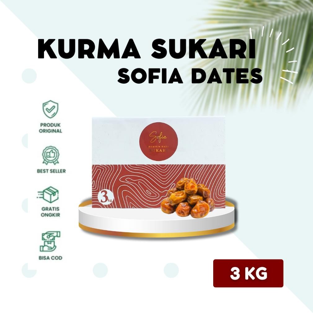 

Kurma Sofia Sukari 3kg Asli | Korma Sukkari Premium 3kg Sofia Original