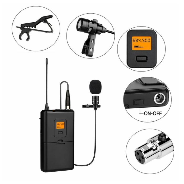 TERLARIS Fifine K037 - Professional Lavalier Wireless Microphone System