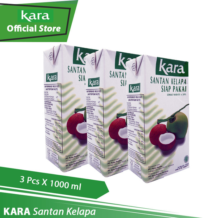 

Kara Santan Kelapa (Coconut Cream) 1000 Ml - 3 Pcs Best Seller