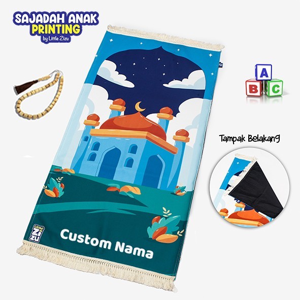 Sajadah Anak Printing Custom Nama Anak Terlaris