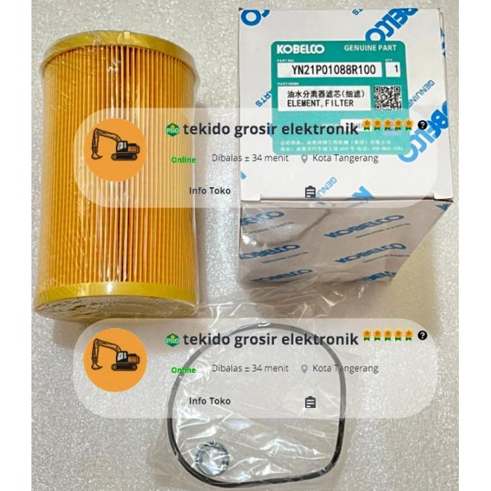Fuel Filter Sk200-8 Sk 200-8 Kobelco Yn21P01088R100 Original Dan Terlaris