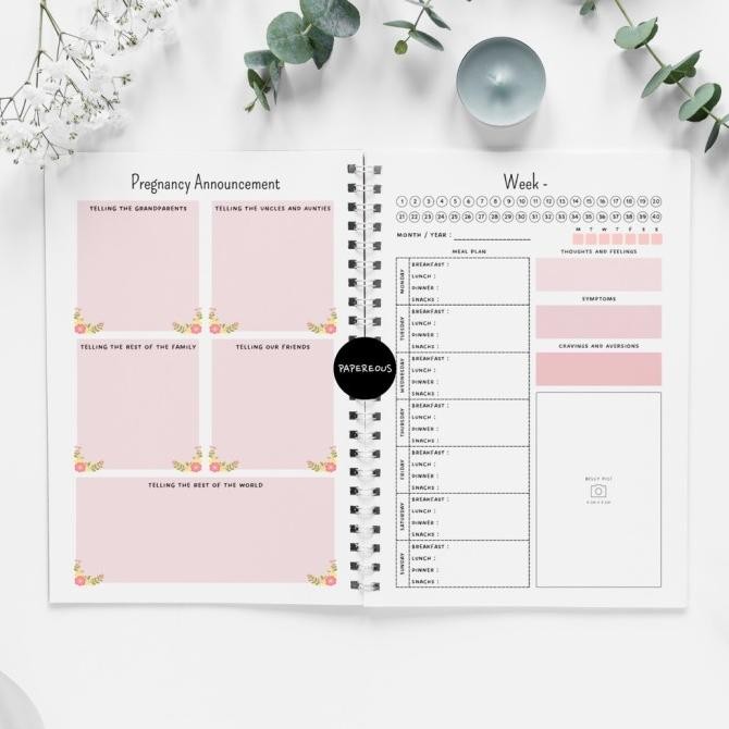

PREGNANCY JOURNAL / PREGNANCY PLANNER / BABY JOURNAL / MEMORY BOOK - L67J