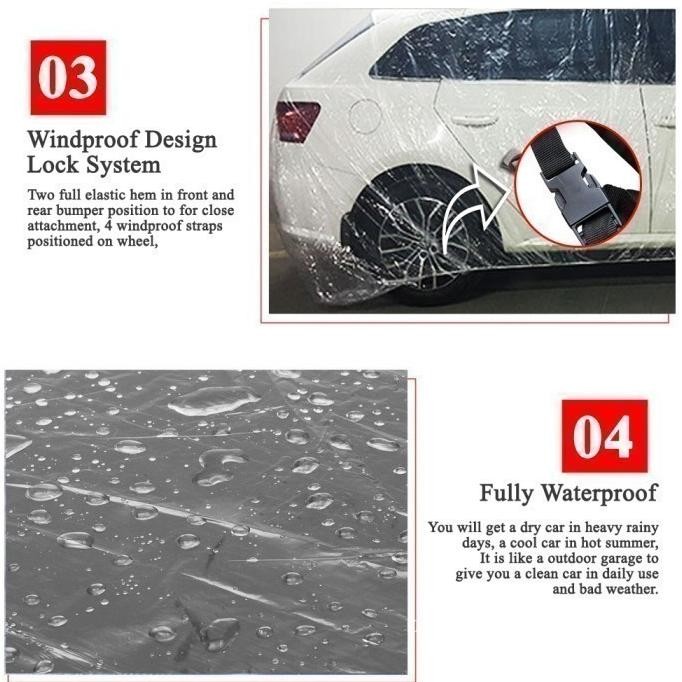 Sarung Plastik Body Cover Mobil Plastik Calya Sigra Clear Terlaris