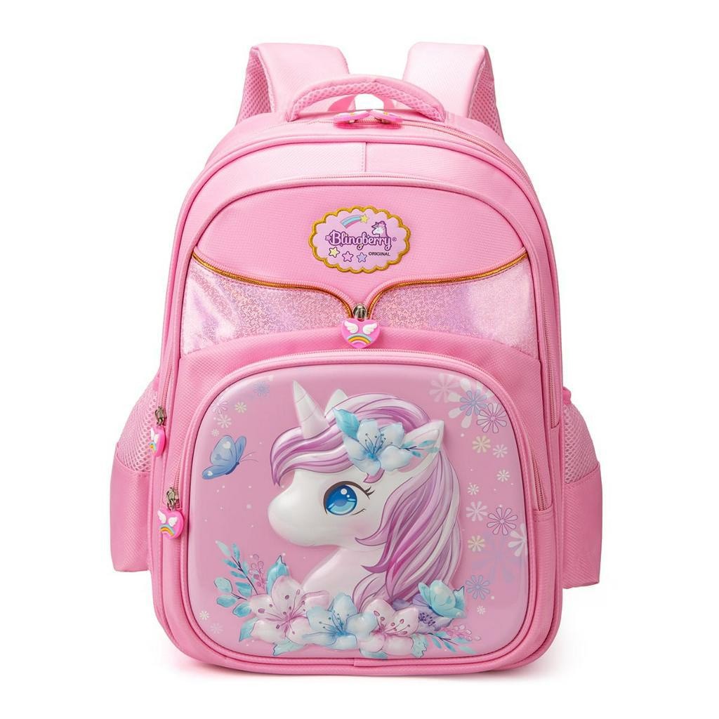 Tahan Lama Tas Ransel Unicorn Glitter Anti Air Waterproof Backpack Unicorn Glitter Sekolah Sd Anak