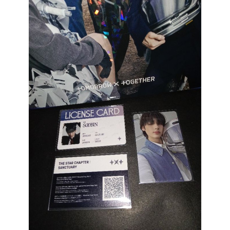 PHOTOCARD+LICENSE CARD (SET) HUENINGKAI,SOOBIN ALBUM KNIGHT PHOTOCARD WEVERSE B (VER)