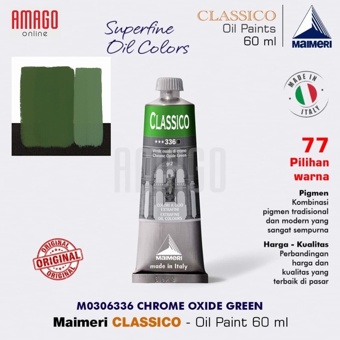 

MAIMERI CLASSICO - OIL PAINT - CHROME OXIDE GREEN - 60ML - M0306336