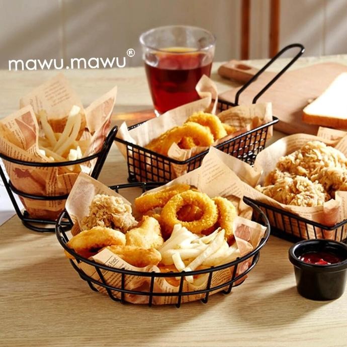 

Mawumawu French Fries Serving Basket Wadah Saji Kentang Goreng Resto Original