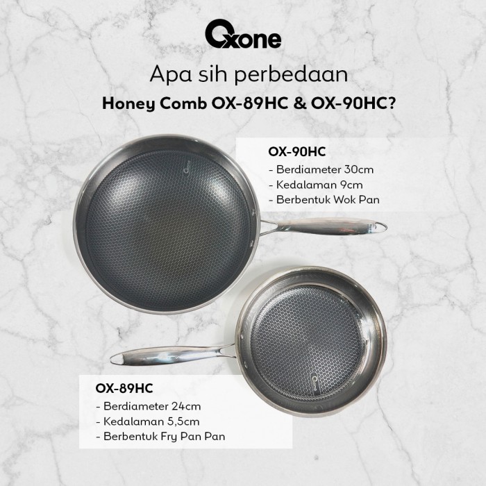 OXONE WAJAN FRY PAN HONEY COMB ANTI LENGKET STAINLESS STEEL