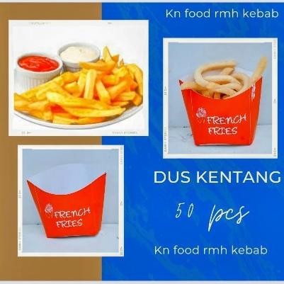 

Box Kardus French Fries Kecil - Dus Kentang Goreng Kecil 50 Pcs Original